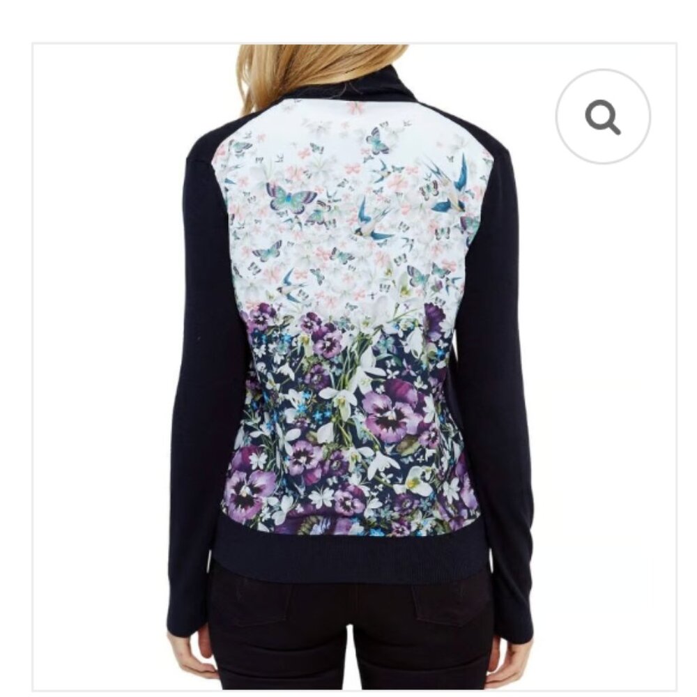 Ted Baker Heelia Entangled Enchantment Wrap Cardigan sweater size 1 nwot